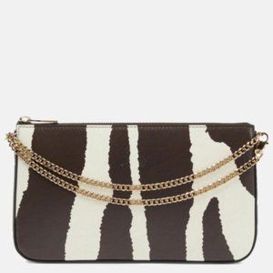 CHRISTIAN LOUBOUTIN Loubila zebra-print leather clutch
